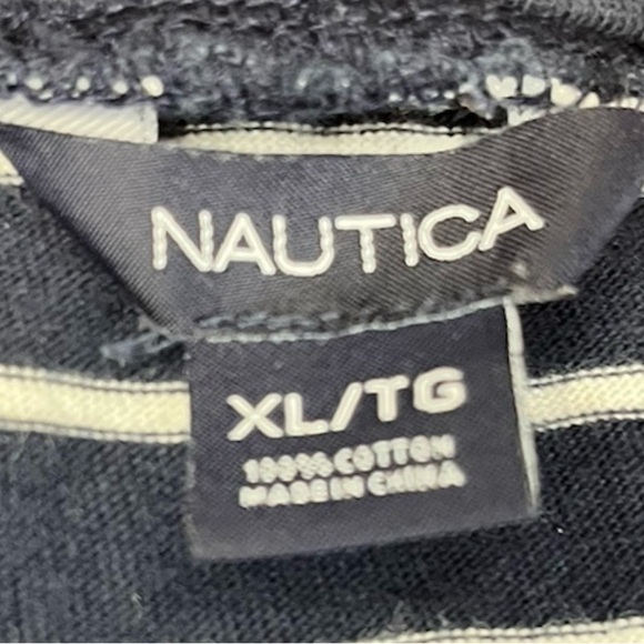 Nautica Blue & White Striped Skirt XL | 100% Cotton | Drawstring Waist - Picture 4 of 5